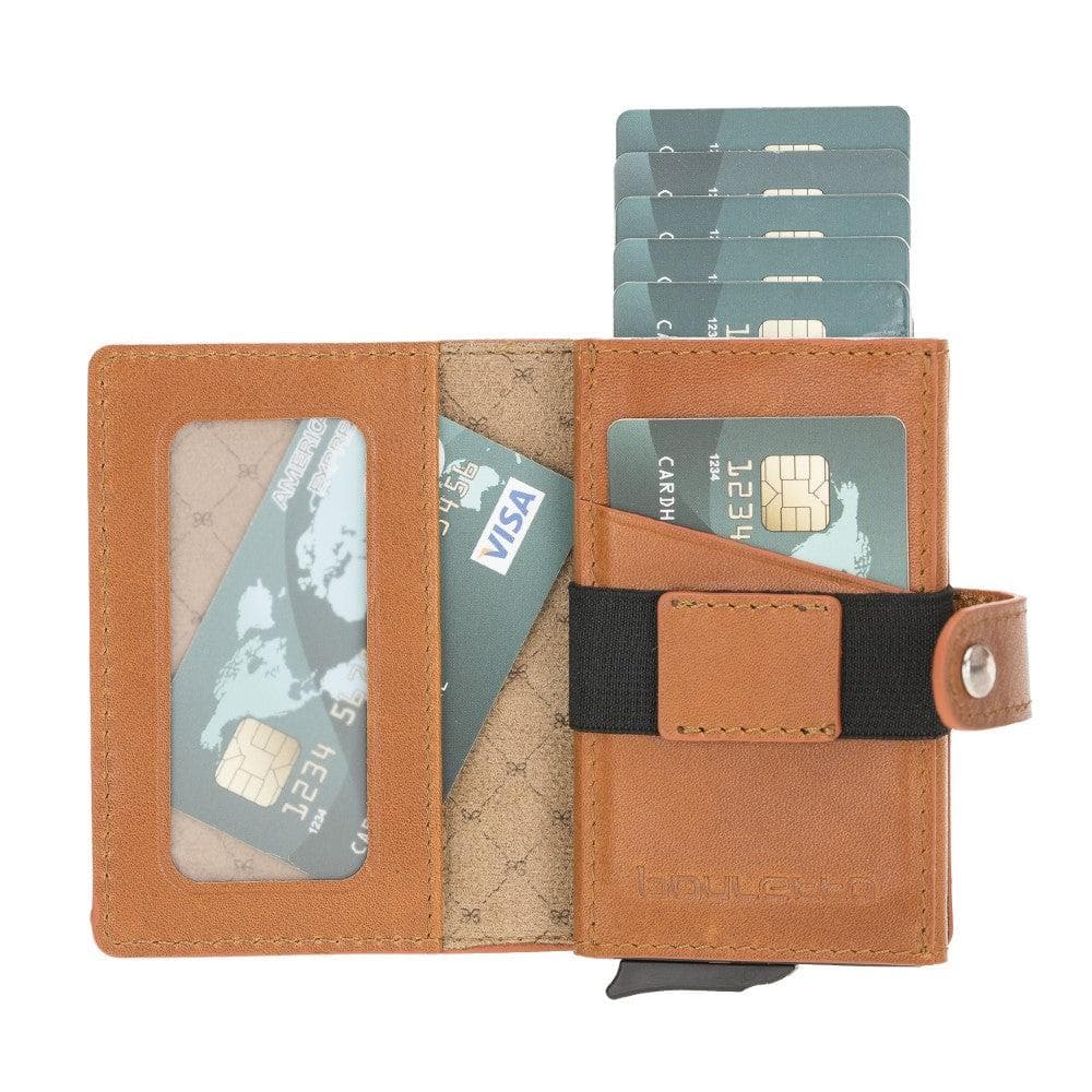 Carlov Leather Mechanical Card Holder Bouletta