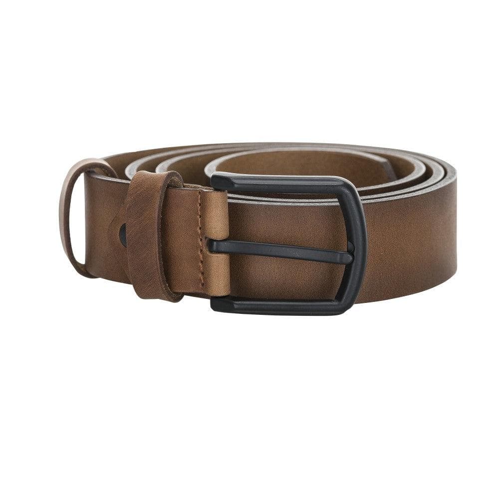 Clavis Leather Belt L / Taba Bouletta LTD