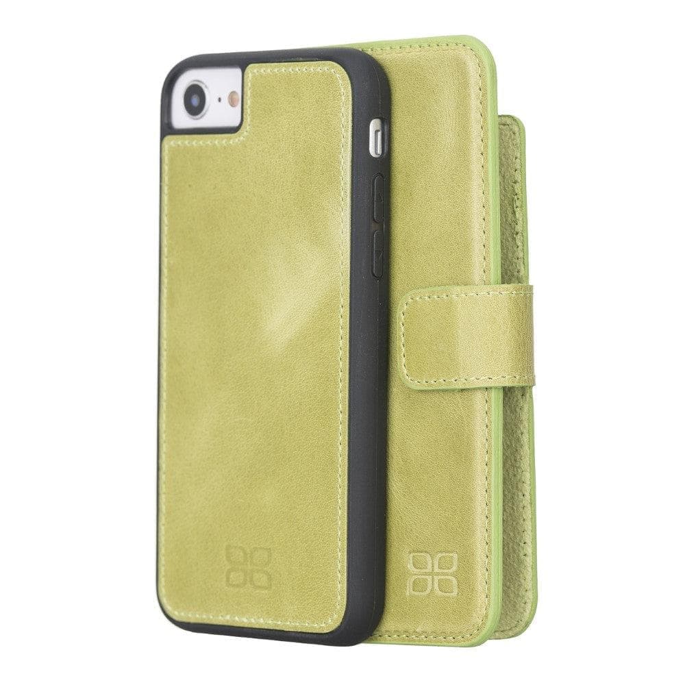 Detachable Leather Wallet Case for Apple iPhone SE Series iPhone SE 2rd Genaration / Crazy Yellow Bouletta LTD