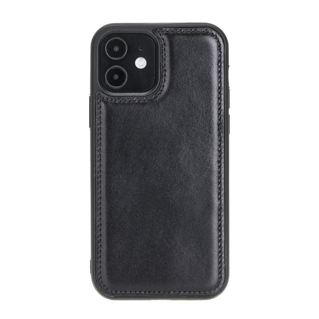 Flexible Leather Back Cover for Apple iPhone 12 Series iPhone 12 / Black Bouletta LTD