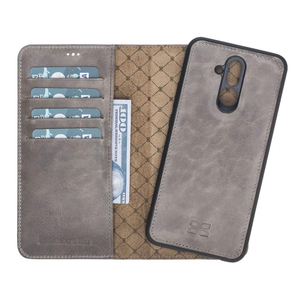 Huawei Mate 20 Lite Leather Magic Wallet Case Vegetal Gray Bouletta