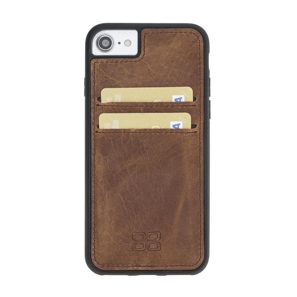 iPhone 8 Series Flexible Leather Back Cover with Card Holders iPhone 8 / Brown Bouletta LTD