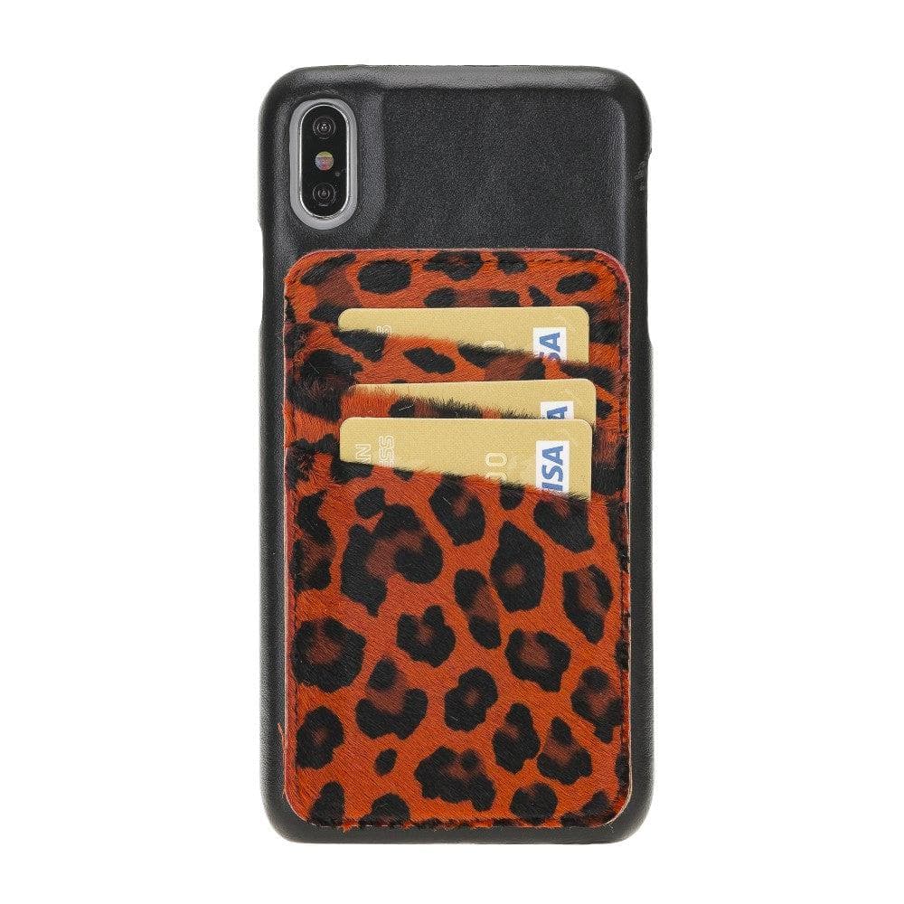 iPhone X Series Ultimate Jacket Cases with Detachable Card Holder Leopard-Red Bouletta LTD