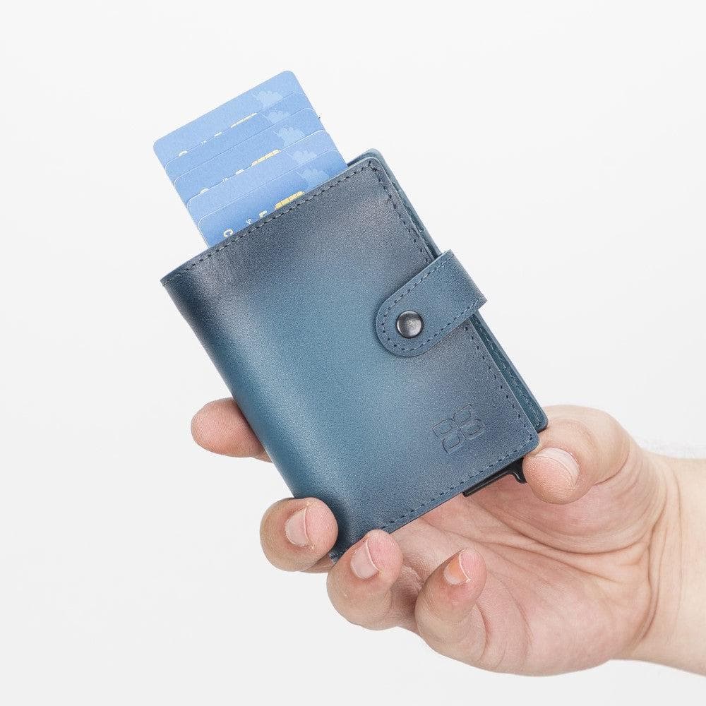 Leather Palertag Zip Mechanical Card Holder Bouletta B2B