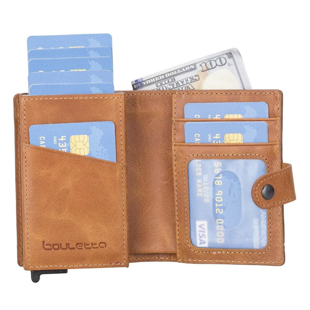 Leather Palertag Zip Mechanical Card Holder Bouletta B2B