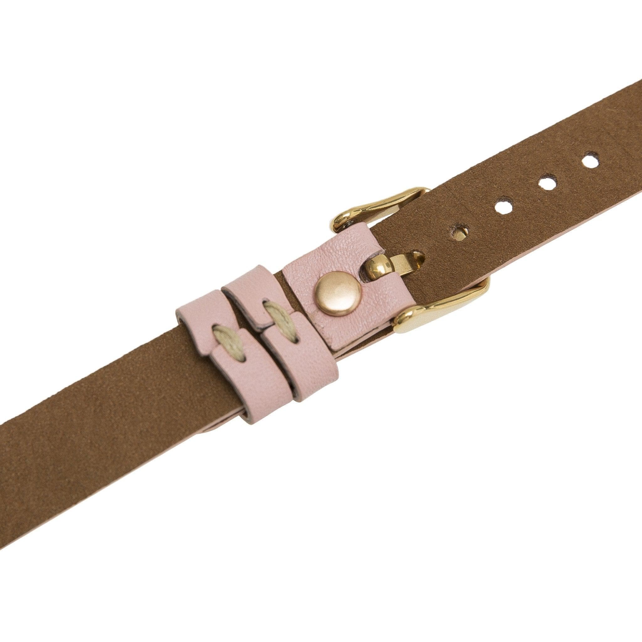 Leeds Double Tour Slim with Rose Gold Bead Apple Watch Leather Straps Bouletta LTD