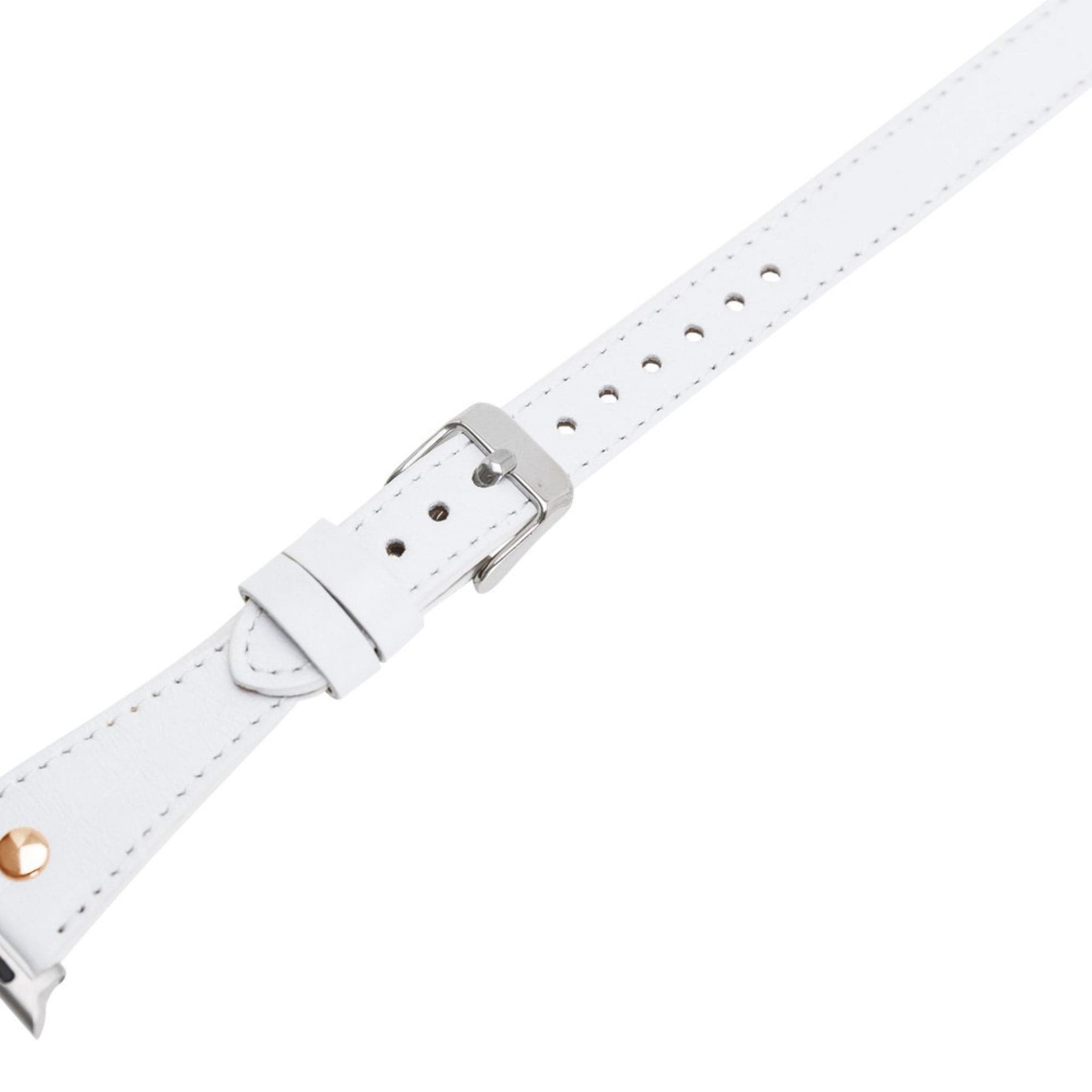 Leeds Double Tour Slim with Rose Gold Bead Apple Watch Leather Straps Bouletta LTD