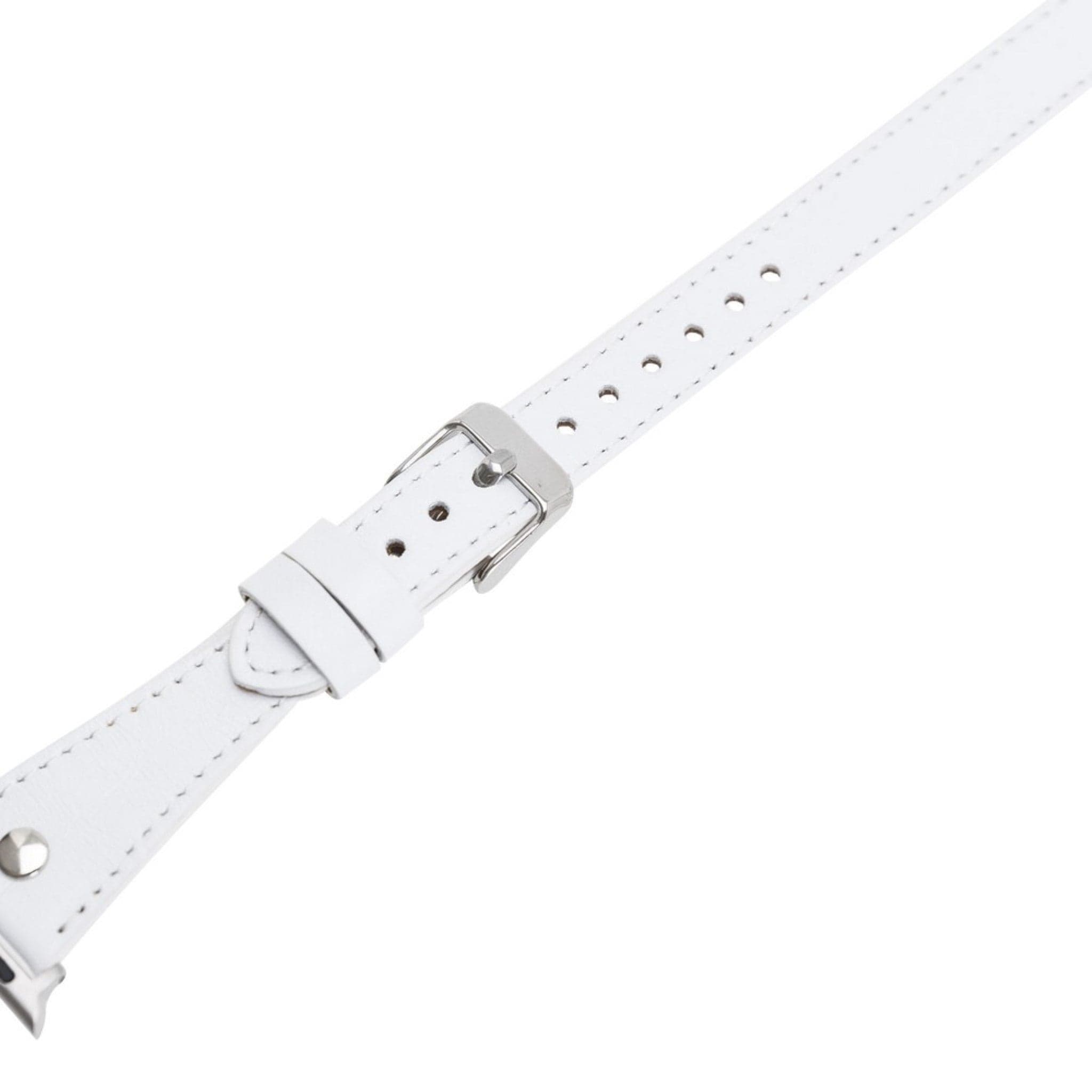 Leeds Double Tour Slim with Silver Bead Apple Watch Leather Straps Bouletta LTD