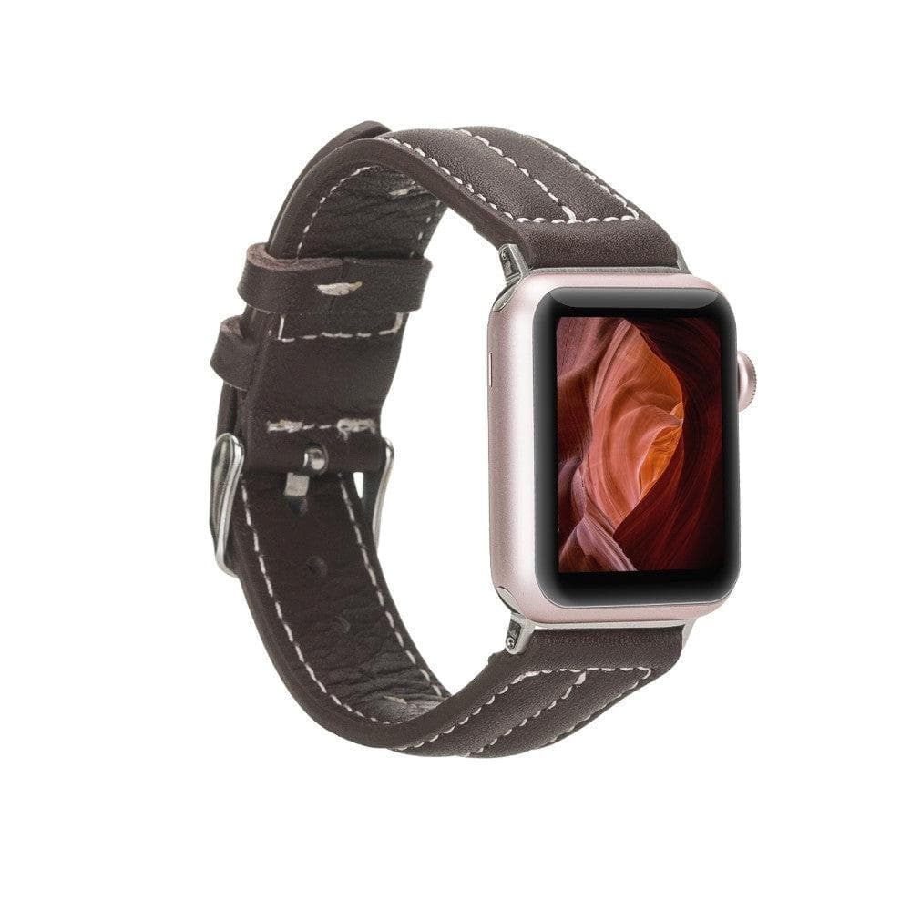 Lincoln Classic Apple Watch Leather Strap Brown-NM3 Bouletta LTD