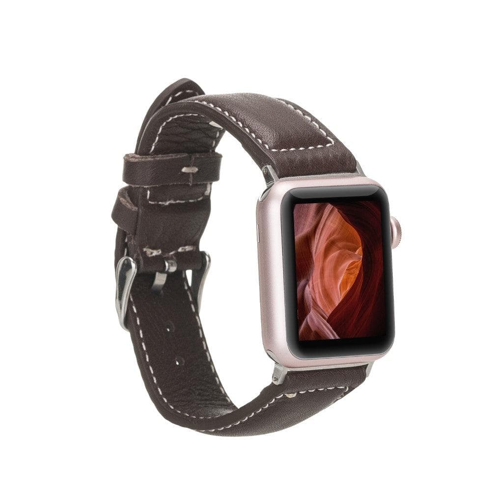 Lincoln Classic Apple Watch Leather Strap Brown-NM4 Bouletta LTD