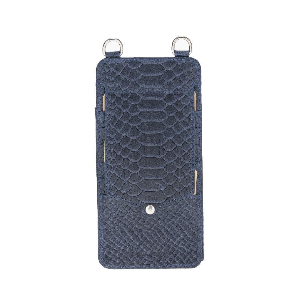 Marlo Leather Universal Phone Case Snake Blue Bouletta LTD