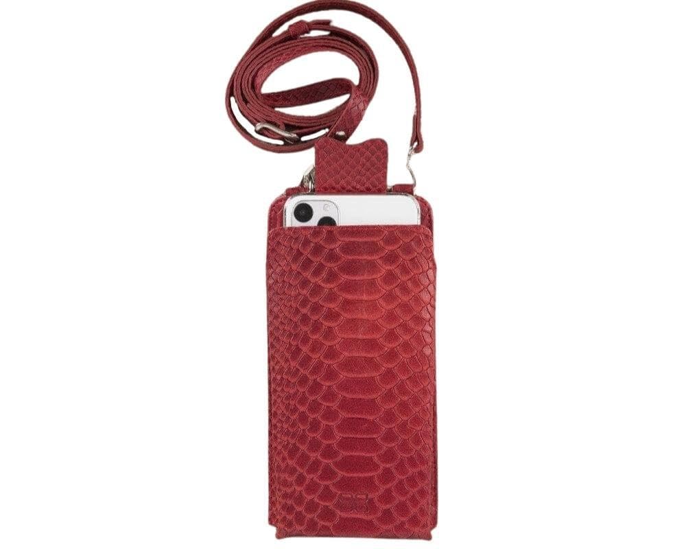 Marlo Leather Universal Phone Case Snake Dark Red / Leather Bouletta LTD