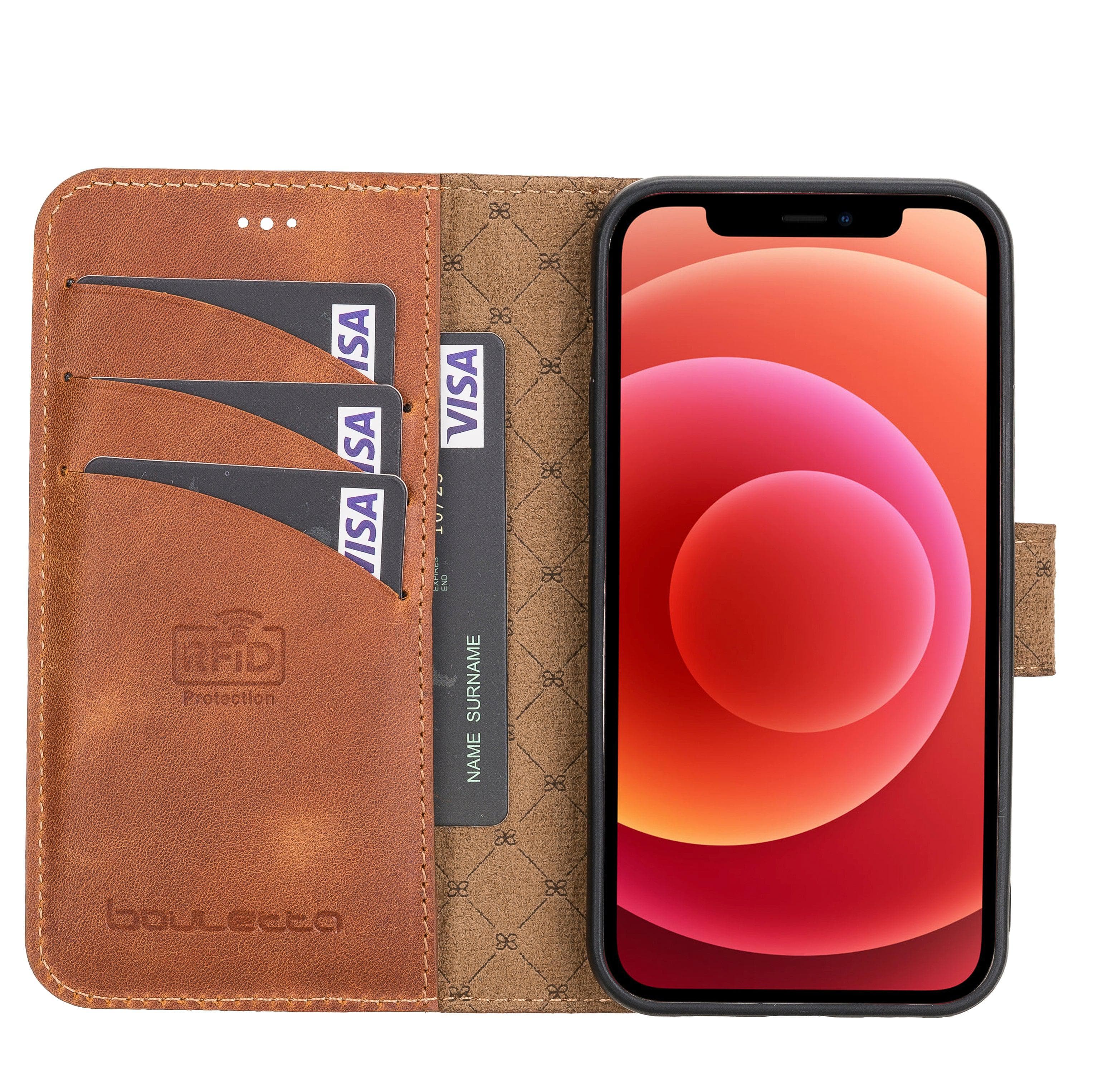 Detachable Leather Wallet Cases for Apple iPhone 12 Series Bouletta LTD