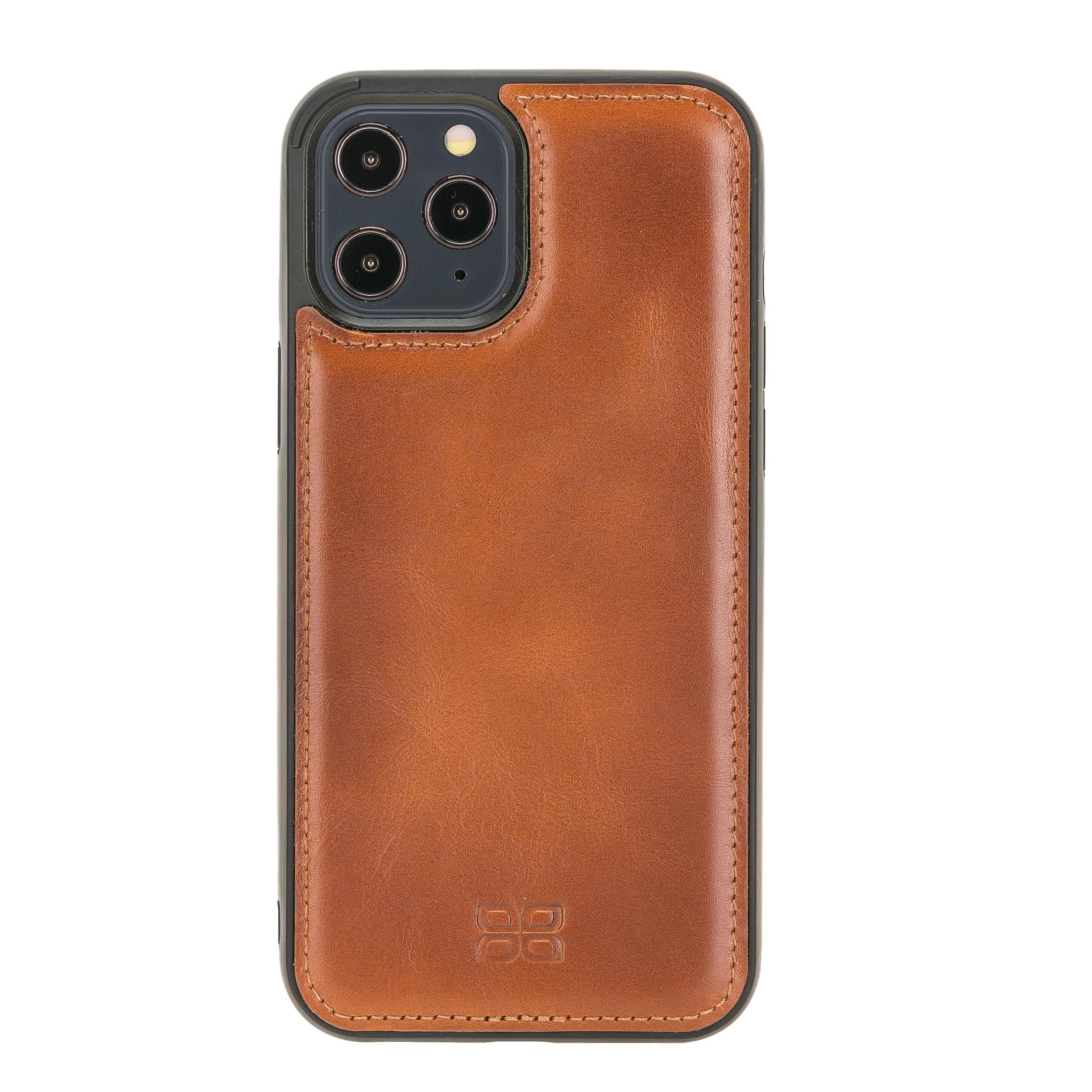 Flexible Leather Back Cover for Apple iPhone 12 Series iPhone 12 Pro / Tan Bouletta LTD