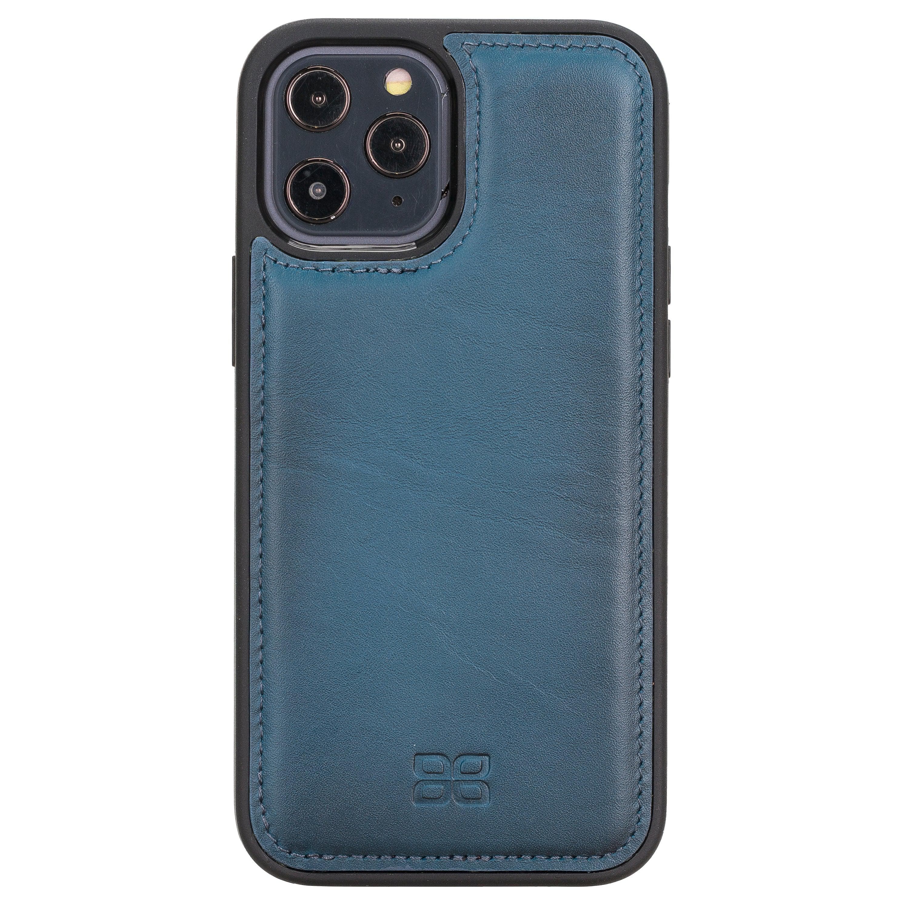 Flexible Leather Back Cover for Apple iPhone 12 Series iPhone 12 Pro Max / Blue Bouletta LTD