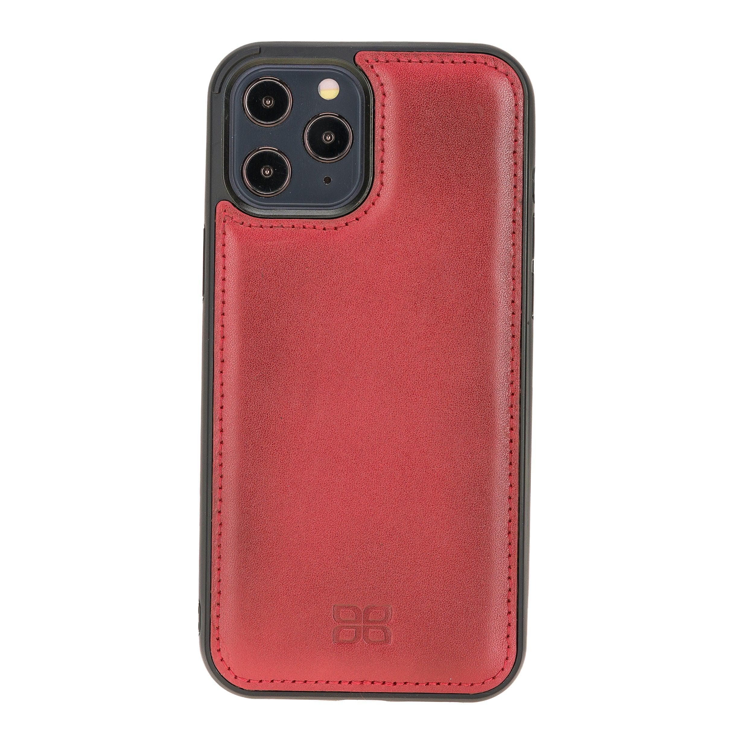 Flexible Leather Back Cover for Apple iPhone 12 Series iPhone 12 Pro Max / Red Bouletta LTD