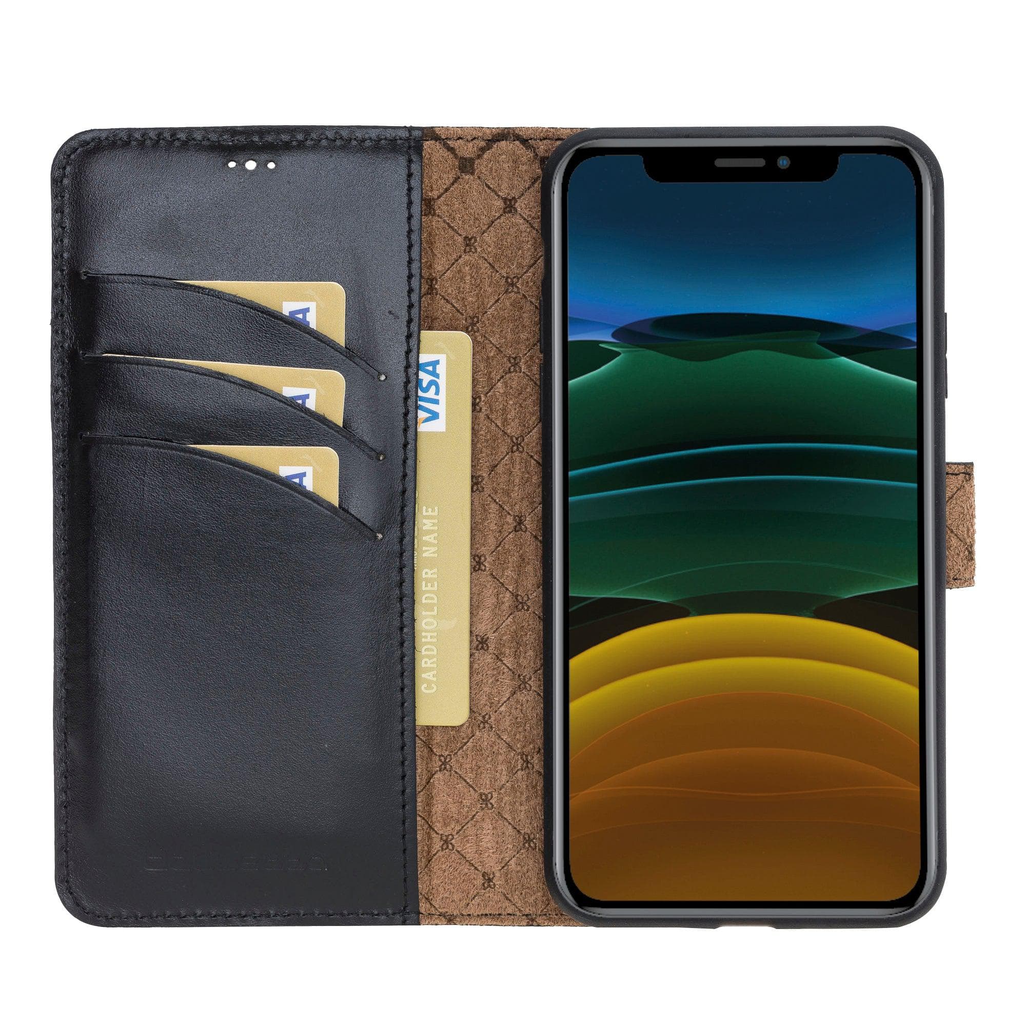 Magic iPhone 11 Series Detachable Genuine Leather Wallet Case - MW