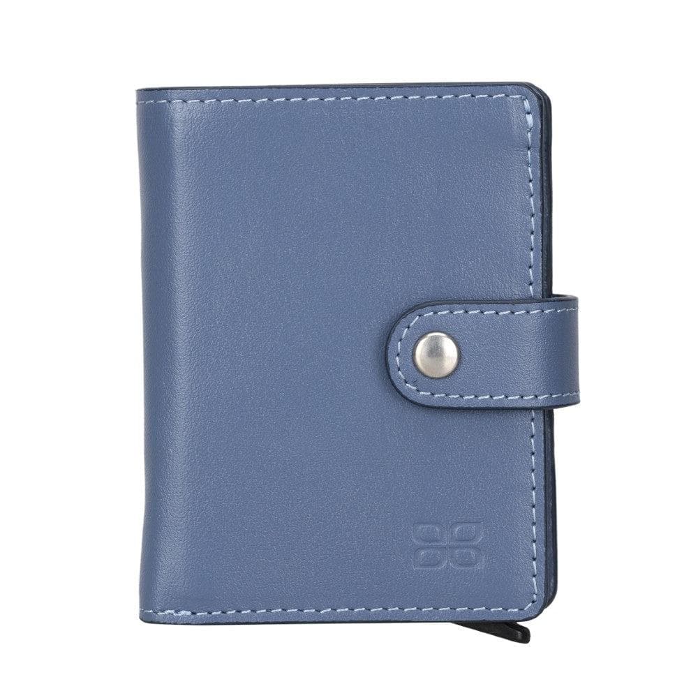Palermo Zip Mechanical Leather Card Holder Teal / Leather Bouletta LTD