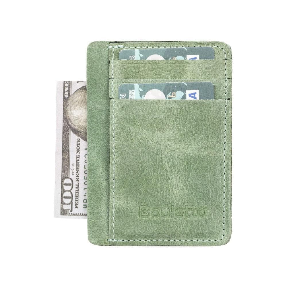Parma Leather Card Holder Aqua Bouletta LTD