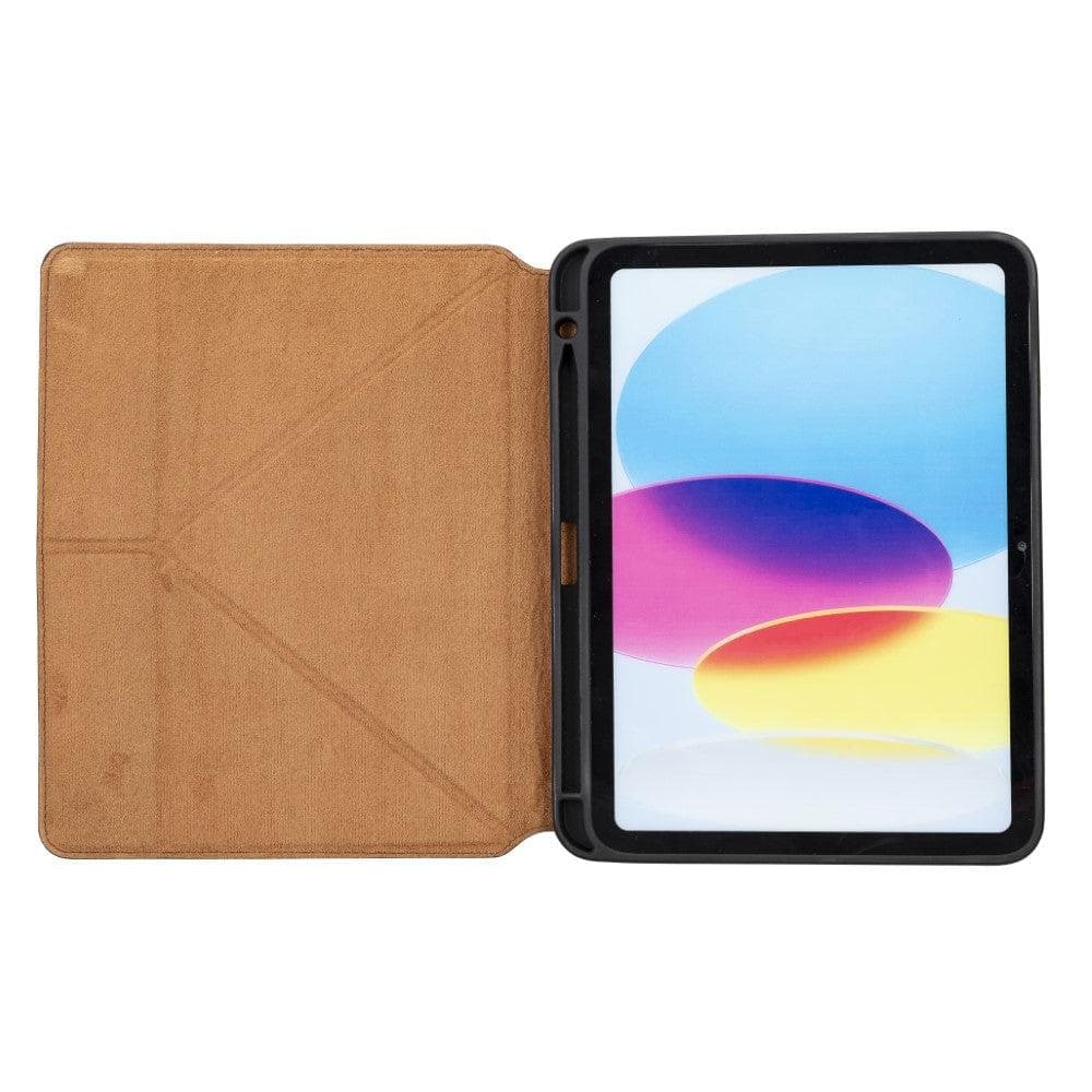 Pyramid Leather iPad Cases 10.9" iPad 10.Generation 2022 / Antic Brown Bouletta