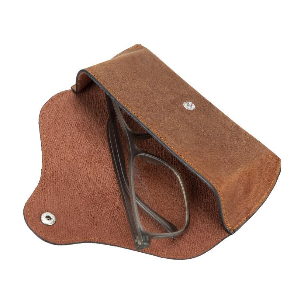Roan Leather Glasses Case Brown Bouletta B2B