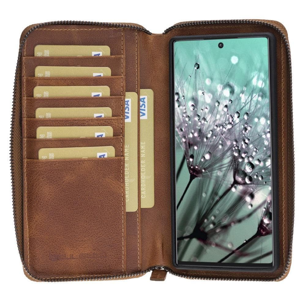 Samsung Galaxy Note 10 Series Pouch Magnetic Leather Cover Case Samsung Note 10 / Tiguan Tan Bouletta