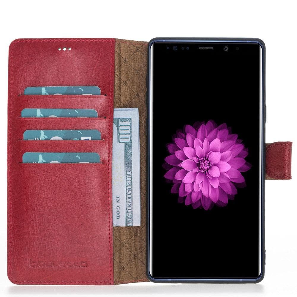 Samsung Galaxy Note 9 Series Leather Wallet Cover Folio Case Samsung Note 9 / Vegetal Red Bouletta