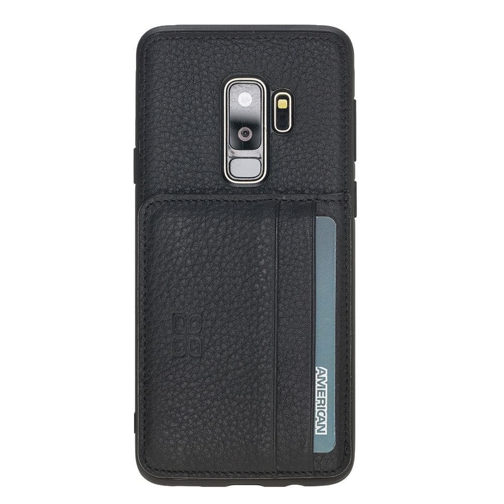 Samsung Galaxy S9 Series Flexible Leather Back Cover with Stand Samsung S9 / Black Bouletta