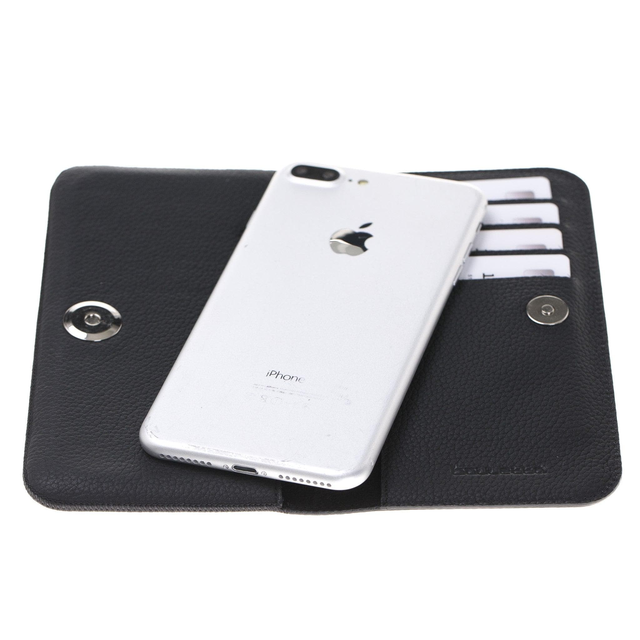 Universal Grip Genuine Leather Wallet Compatible with Phones up to 5.7" Bouletta LTD