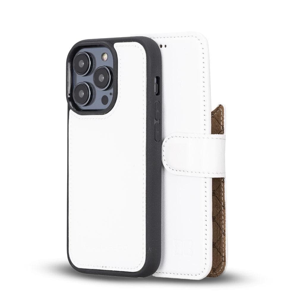 Apple iPhone 14 Series Detachable Leather Wallet Case Colorful - MW iPhone 14 Pro Max / White Bouletta LTD