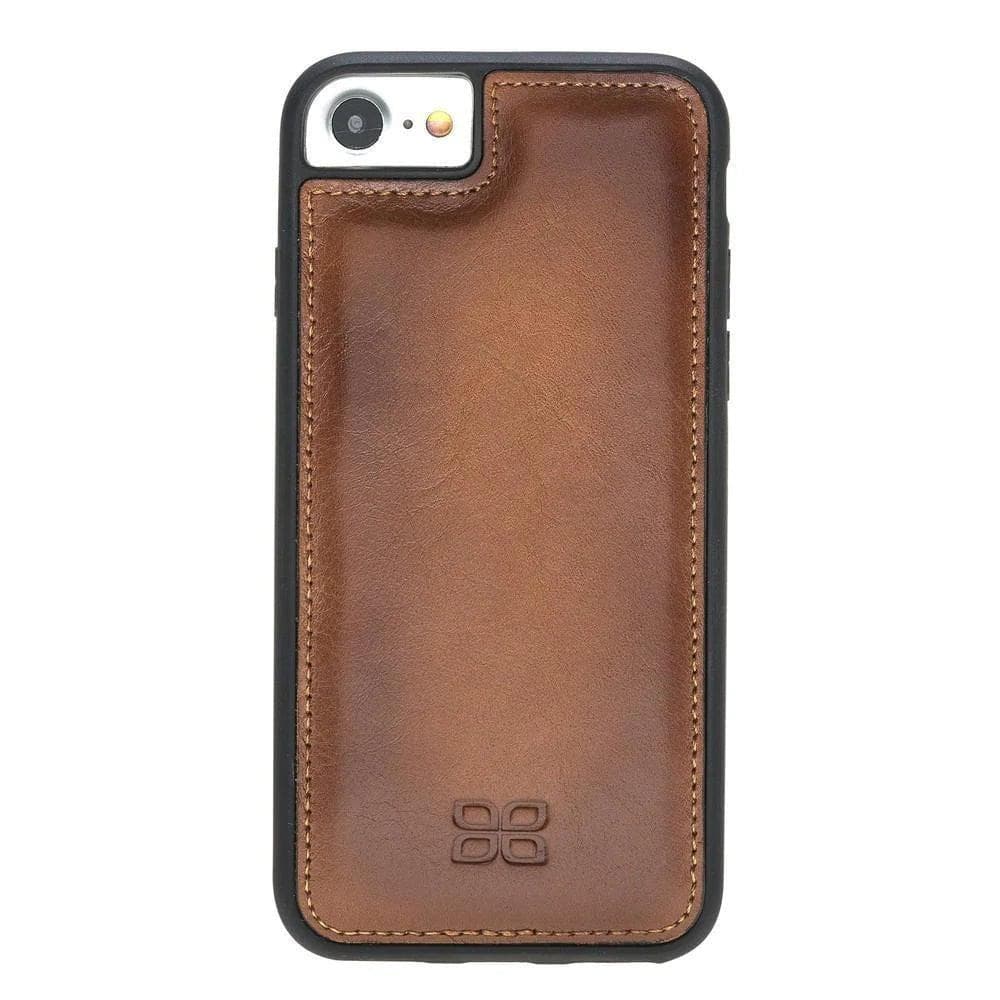 Flexible Genuine Leather Back Cover for Apple iPhone 7 Series iPhone 7 / Rustic Tan with Effect Bouletta