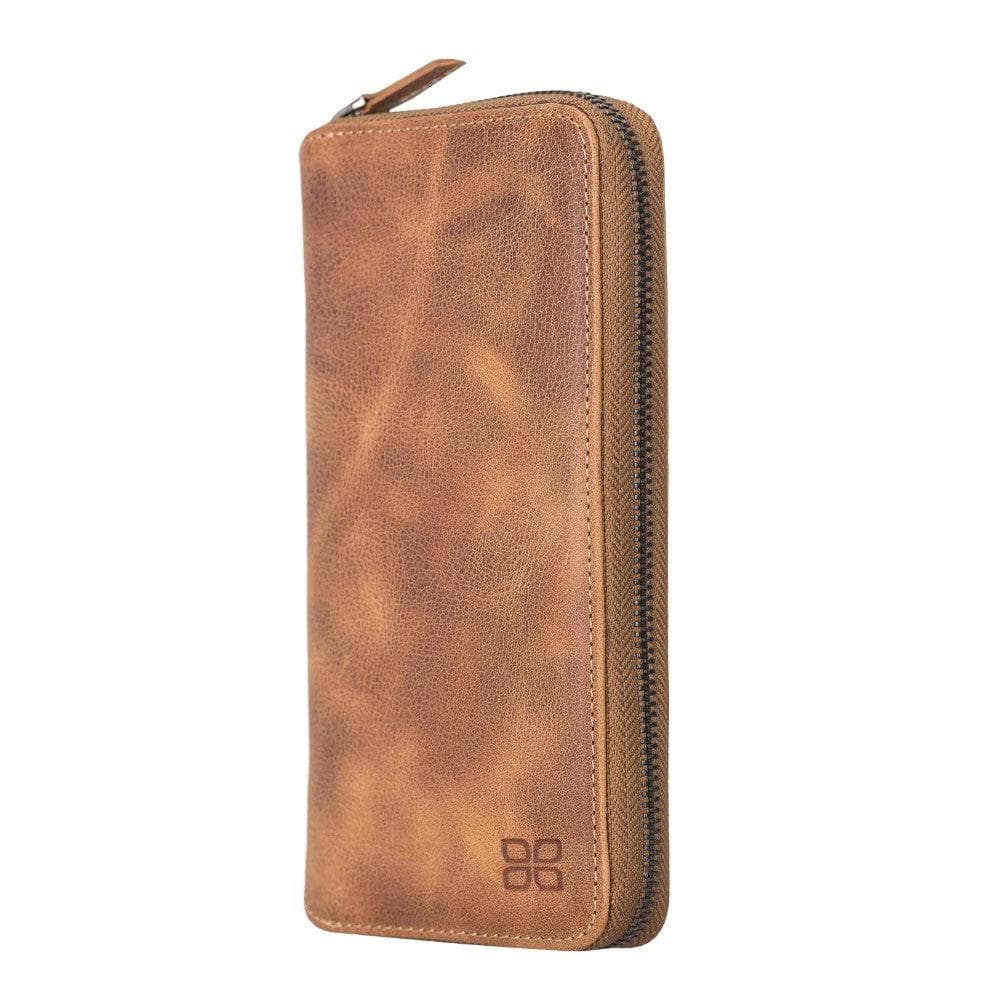 Apple iPhone 8 Series Leather  Pouch Magnetic Detachable Leather Wallet Case iPhone 8 / Vegetal Tan Bouletta