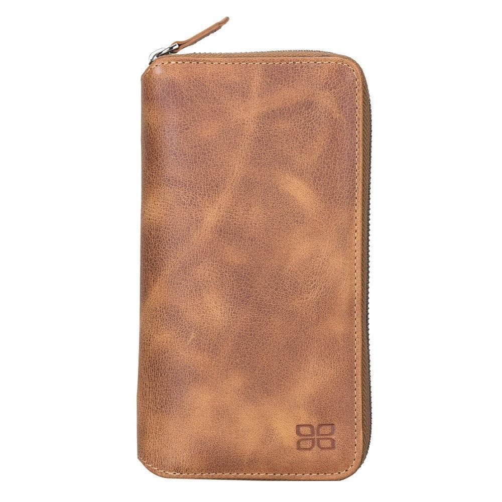 Apple iPhone 8 Series Leather  Pouch Magnetic Detachable Leather Wallet Case iPhone 8 / Vegetal Tan Bouletta