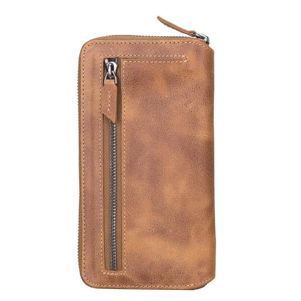 Apple iPhone 8 Series Leather  Pouch Magnetic Detachable Leather Wallet Case iPhone 8 / Vegetal Tan Bouletta