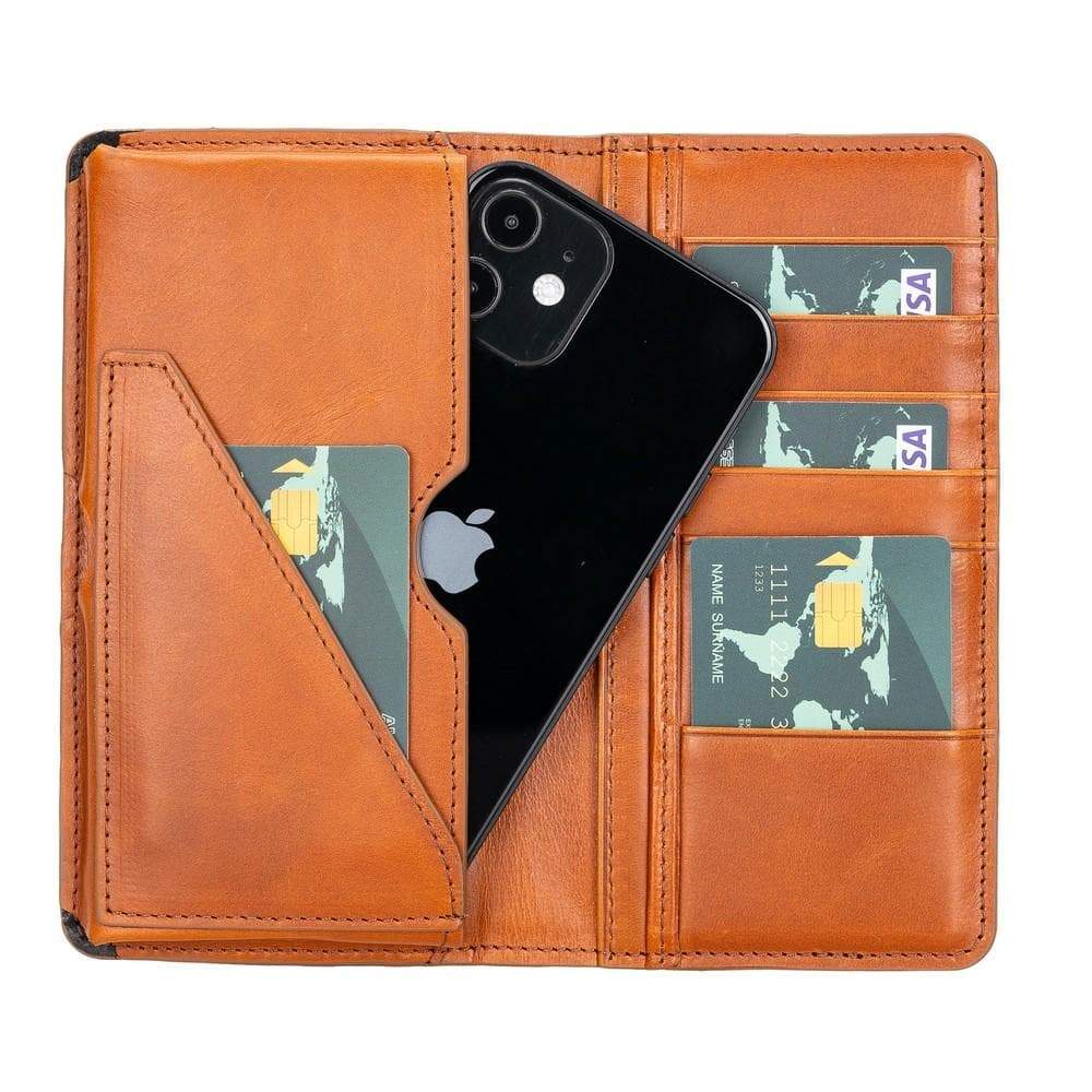 B2B - Calvina Universal Leather Wallet Case 6.2" Bouletta Shop