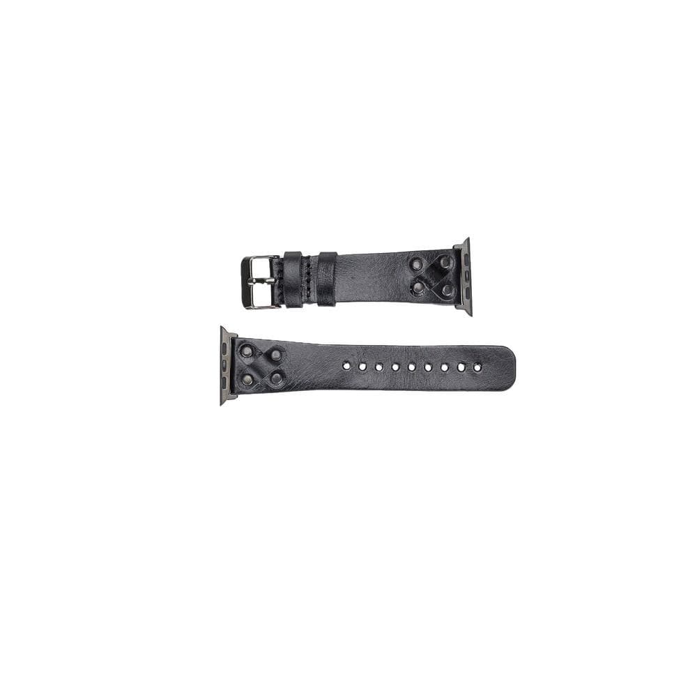 B2B - Leather Apple Watch Bands / Cross Style with Black Trok Bouletta B2B