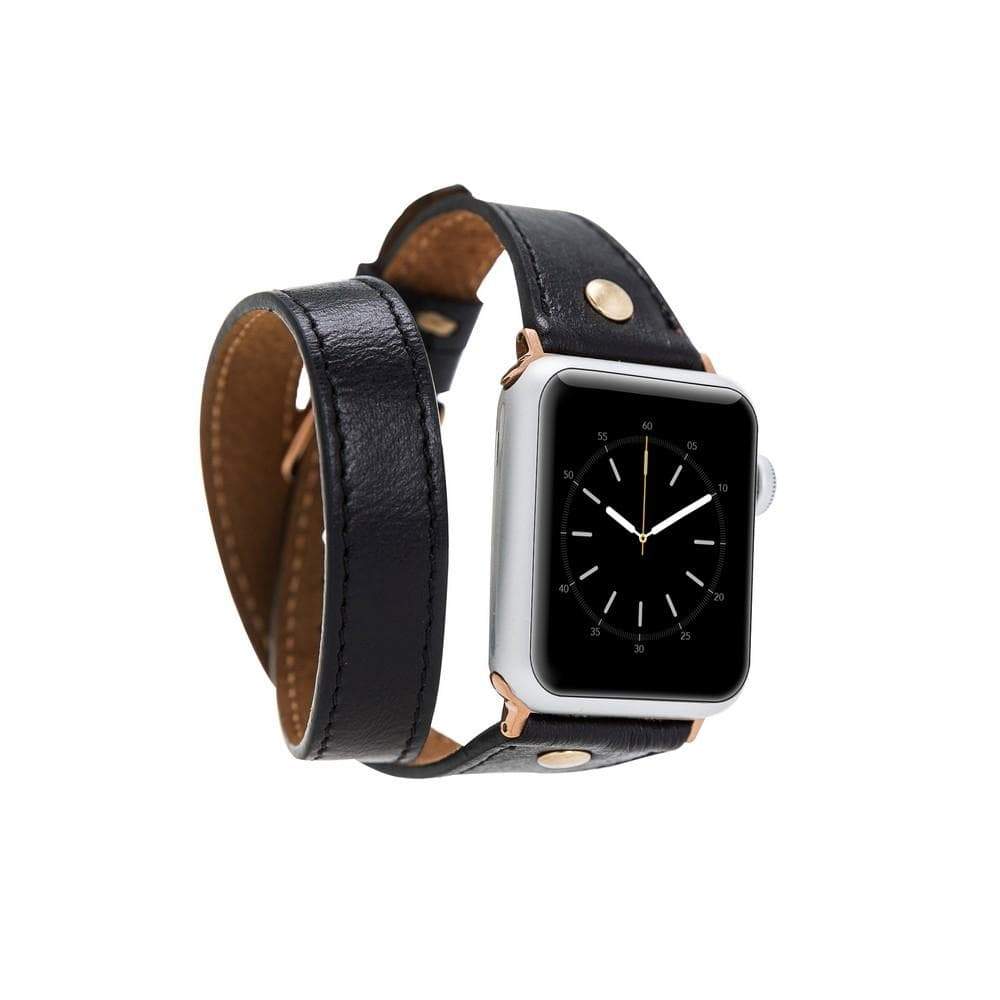 B2B - Leather Apple Watch Bands - DTS Double Tour Slim Hector Gold Trok Style RST1 Bouletta B2B
