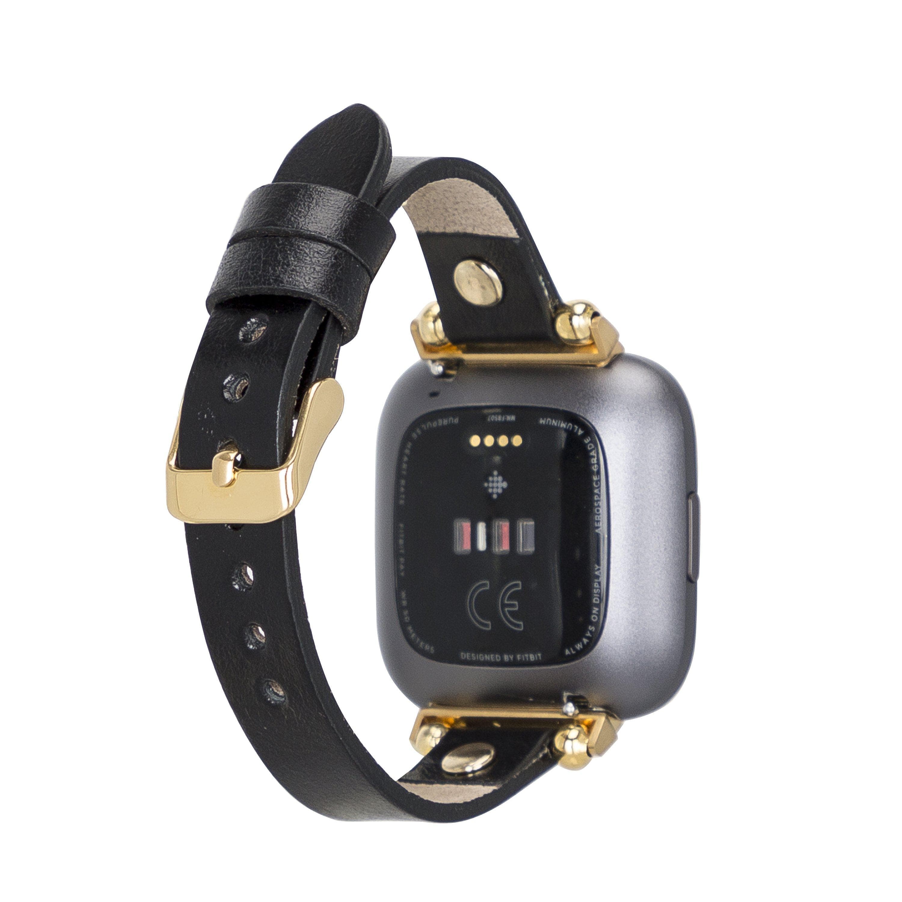 B2B - Leather Apple Watch Bands - Ferro Gold Trok Style Bouletta B2B