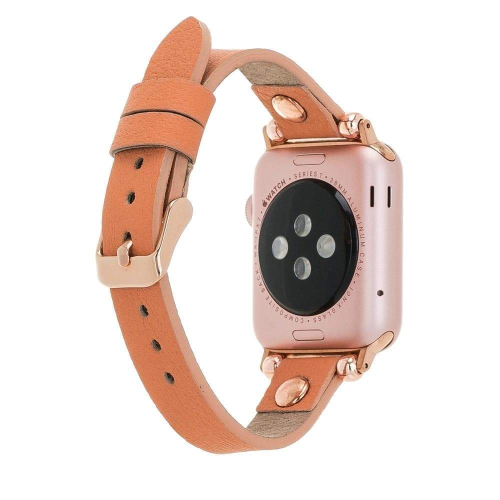 B2B - Leather Apple Watch Bands - Ferro Rose Gold Trok Style Bouletta Shop
