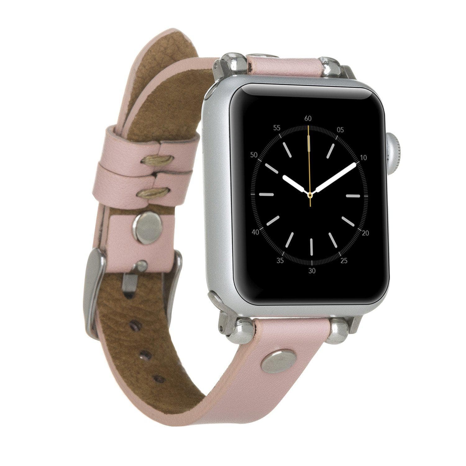 B2B - Leather Apple Watch Bands - Ferro Silver Trok Style NU2 Bouletta B2B