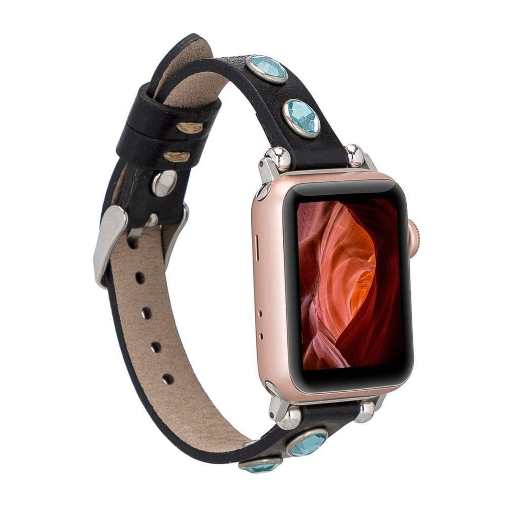 B2B - Leather Apple Watch Bands - Ferro Solitare Taşlı Style Bouletta Shop