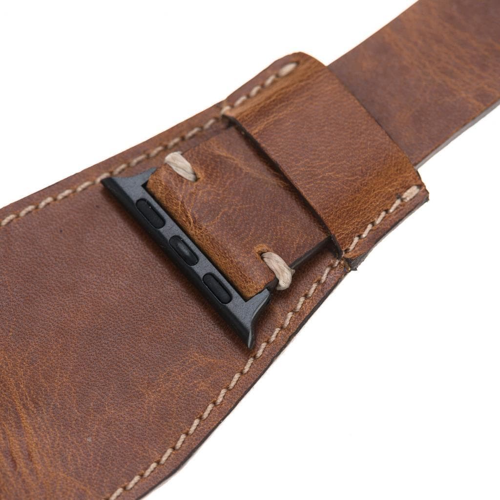 B2B - Leather Apple Watch Bands - Pulsar Cuff Style Bouletta B2B