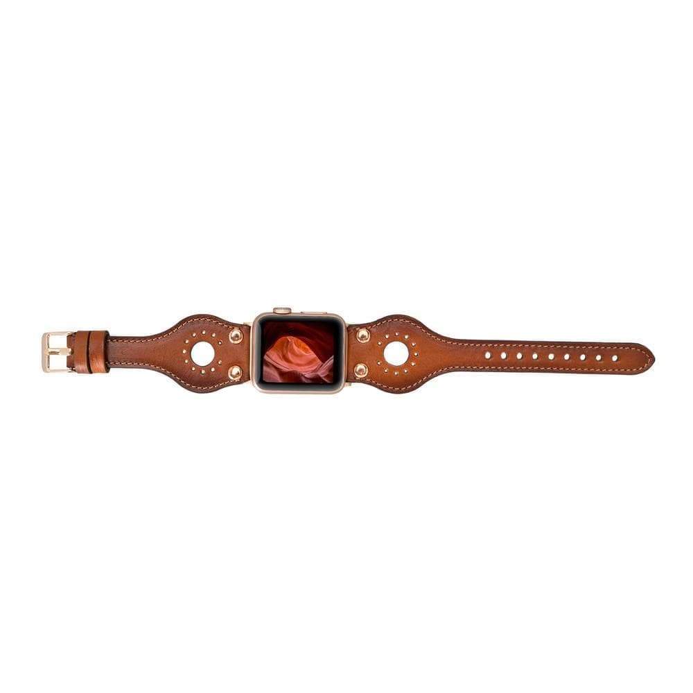 B2B - Leather Apple Watch Bands - Ronda Rose Gold Trok Style RST2EF Bouletta B2B