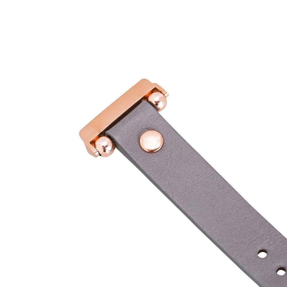 B2B - Leather Fitbit Watch Bands - Ferro Gold Trok Style Bouletta B2B