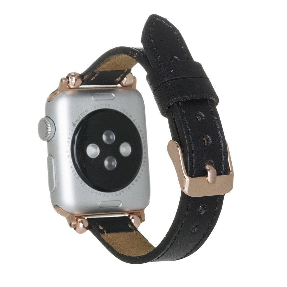 B2B - Leather Fitbit Watch Bands - Ferro Rose Trok Style Bouletta B2B