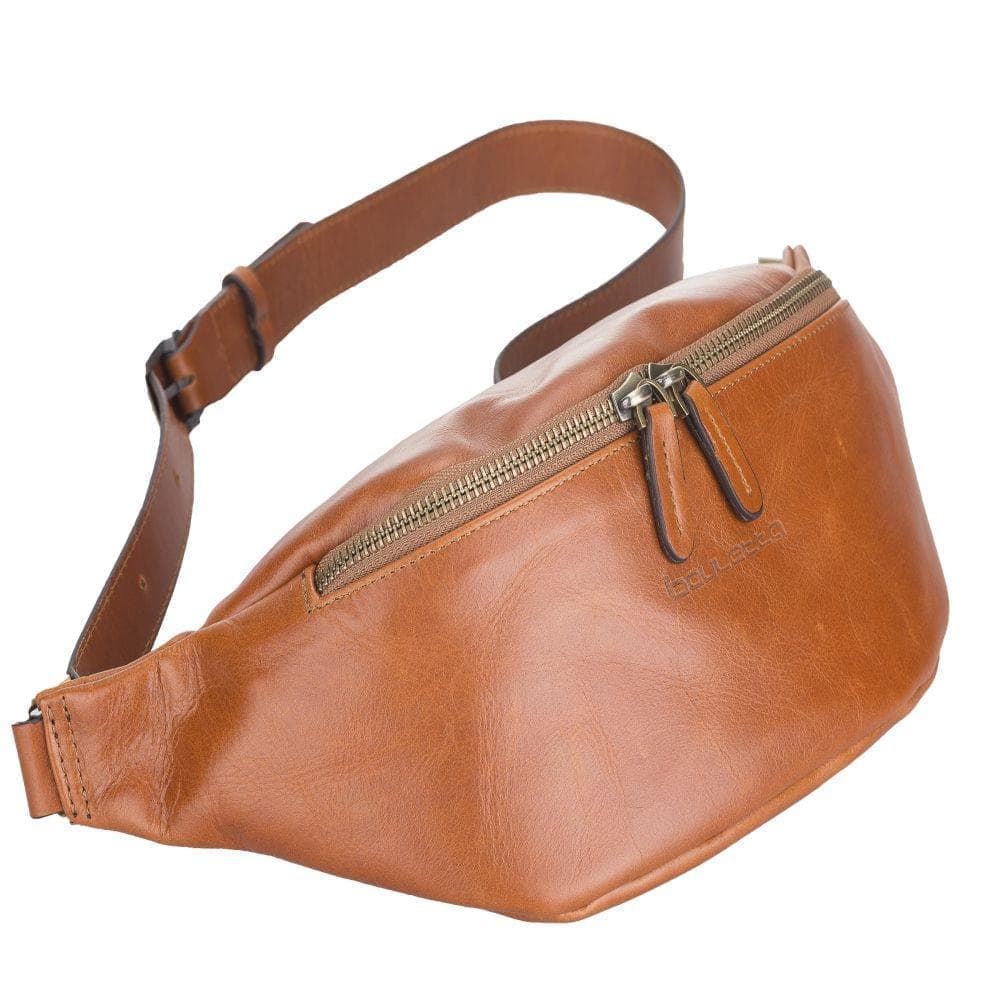Minoan Genuine Leather Waist Bag for Women and Men Rustic Tan Bouletta LTD