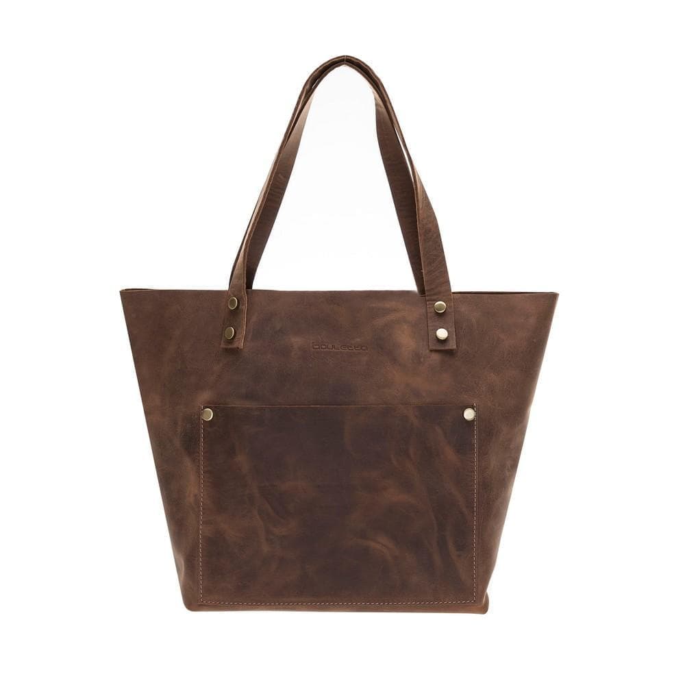 Bag Moon Women's Leather Handbag / Large - Antic Dark Brown Bouletta Shop