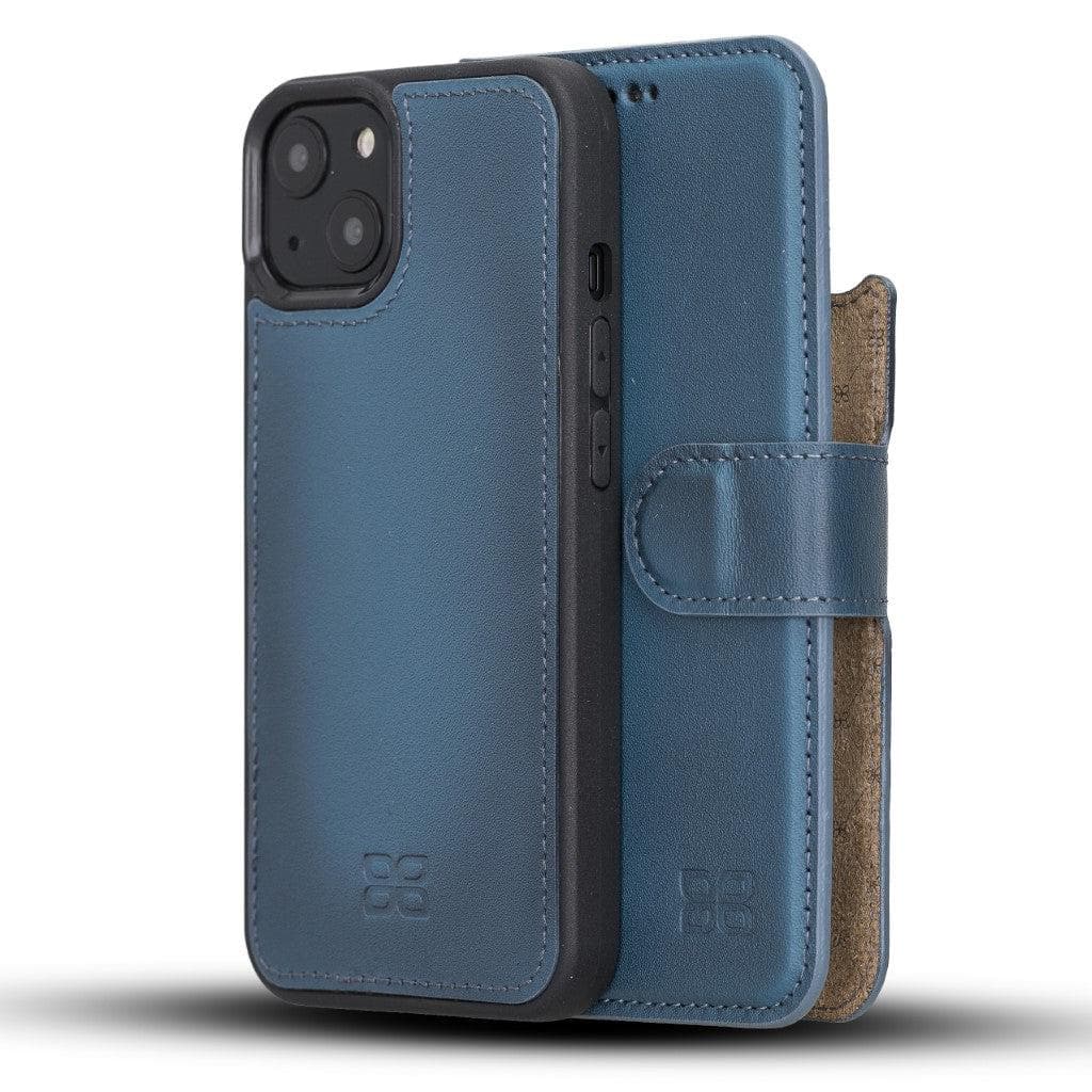 Detachable Leather Wallet Case for Apple iPhone 13 Series iPhone 13 / Blue Bouletta LTD