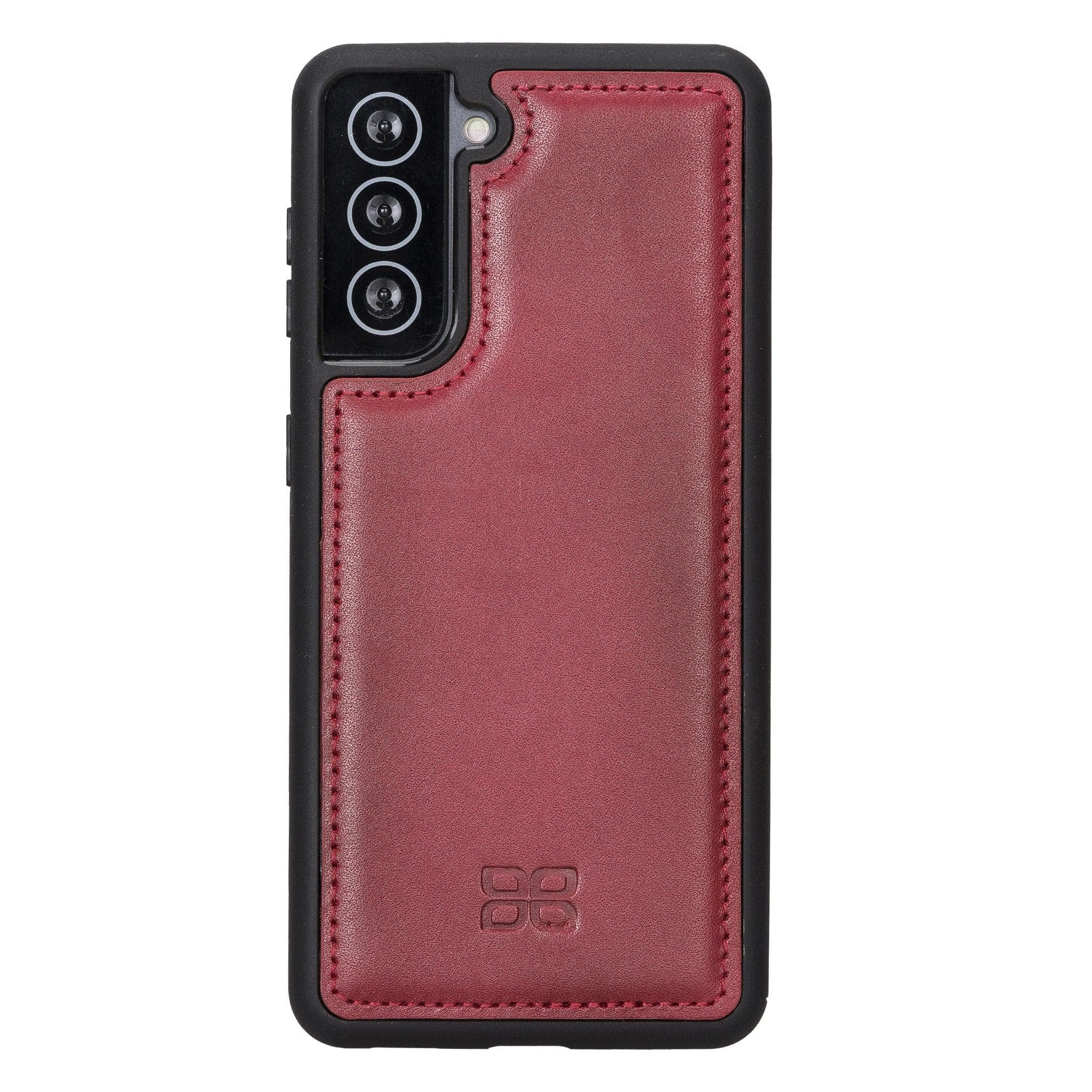 Flex Cover Back Leather Cases for Samsung Galaxy S21 Series S21 Plus / Red Bouletta LTD