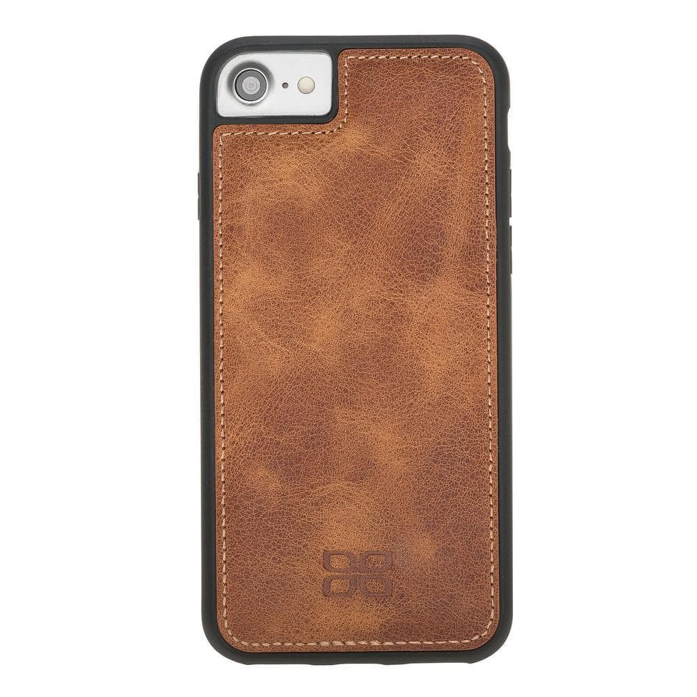 Flexible Genuine Leather Back Cover for Apple iPhone 7 Series iPhone 7 / Tiguan Tan Bouletta